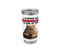 Doomscrolling Fat Cat Stainless Steel Insulated Tumbler