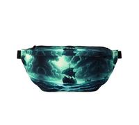 Doomsday Sea Monster Ship Large Fanny Pack,Gifts for Enjoy Sports Festival Workout Traveling Running Casual