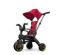 DOONA Liki Baby Trike S1 - Premium Foldable Toddler Tricycle with parent handle for ages 10 Months to 3 Years - Flame Red
