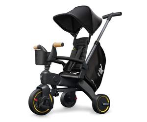 Doona Liki Baby Trike S5, Nitro Black | Deluxe Foldable Toddler Tricycle, Parent Handle, Ages 10 Months to 3 Years