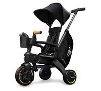 DOONA Liki Baby Trike S5 - Deluxe Foldable Toddler Tricycle with parent handle for ages 10 Months to 3 Years - Nitro Black