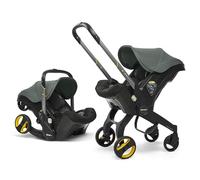 Doona+ Slate Green Baby Car Seat & Stroller - Convertible 0+ Car Seat and Pram - Anti Rebound Crash Technology, 5-Point Harness, Adjustable Handle, Side Impact Protection