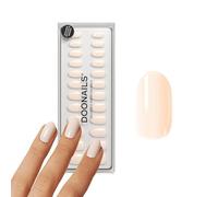 DOONAILS Soft Gel Press On Nails Set of 30 Cheesecake Rounded Shape Cream - Stick-on Nails Full Cover in Salon Quality - Fake Nails Soft Gel Medium - Natural & Comfortable to Wear
