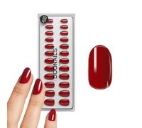 DOONAILS Soft Gel Press On Nails Set of 30 Mon Cheri Rounded Shape Red Nails for Sticking Full Cover in Salon Quality Fake Nails Soft Gel Medium Natural & Comfortable to Wear