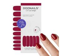 DOONAILS® UV Gel Strips Love Paris Dark Red - Nail Foil UV Hardening, 20 Strips for 2 Manicures - Up to 3 Weeks Last, Hema-Free & Vegan, Salon Quality