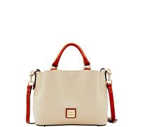Dooney & Bourke Handbag, Pebble Grain Mini Barlow Satchel, Bone, One Size