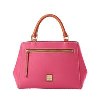 Dooney & Bourke Handbag, Pebble Grain Small Zip Satchel, Hot Pink, One Size