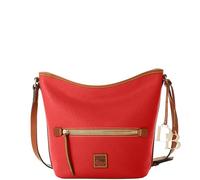 Dooney & Bourke Handbag, Pebble Grain Zip Sac Shoulder Bag, Red, One Size