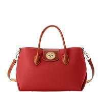 Dooney & Bourke Handbag, Pebble Turnlock Handle Tote 30 | Red, Red, 13 inches