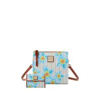 Dooney & Bourke Janine North South Crossbody Bag and Bifold Wallet Bundle Set, Blue White, One Size, Crossbody