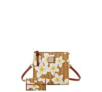 Dooney & Bourke Janine North South Crossbody Bag and Bifold Wallet Bundle Set, Brown White, One Size