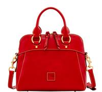 Dooney & Bourke Satchel Handbags for Women, Cameron Florentine Leather Satchel Bag with Optional Crossbody Strap, Red, One Size