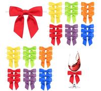 Dooozy Pack of 36 3.5 Inch Satin Bows, Mini Gift Bows Made of Pre-Tied Bows Satin Ribbon for Gift DIY Biscuit Candy Bags Christmas Tree Wedding Decoration (Rainbow Colours)