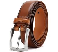 DOOPAI Mens Dress Belt -Genuine Leather Dress Belts For Men,Casual Suit Jeans Belt-Single Prong Buckle black belt