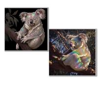 Dooqon 5D Diamond Painting Kits for Adults, Koala Diamond Art Kit 2 Pack, Tree Full Drill Gem Crystal Art Painting Kits for Adults, Diamonds Canvas Arts and Crafts for Home Wall Decor 14x14in 0D-525
