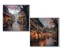 Dooqon 5D Diamond Painting Kits for Adults, Street Diamond Art Kit 2 Pack, Tree Full Drill Gem Crystal Art Painting Kits for Adults, Diamonds Canvas Arts and Crafts for Home Wall Decor 32x32in 0D-468