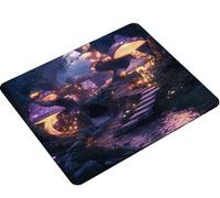 Dooqon Mouse Mat, Mouse Pad 240x200x3mm, Mouse Pad with Stitched Edge, Non-Slip Rubber Base, Waterproof Mousepad for Computers, Laptop, Office and Home Portable, Gifts for Men dream mushroom S0-702
