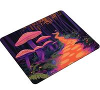 Dooqon Mouse Mat, Mouse Pad 290x240x3mm, Mouse Pad with Stitched Edge, Non-Slip Rubber Base, Waterproof Mousepad for Computers, Laptop, Office and Home Portable, Gifts for Men dream mushroom S0-703