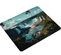 Dooqon Mouse Mat, Mouse Pad 290x240x3mm, Mouse Pad with Stitched Edge, Non-Slip Rubber Base, Waterproof Mousepad for Computers, Laptop, Office and Home Portable, Gifts for Men landscape Fall S0-495