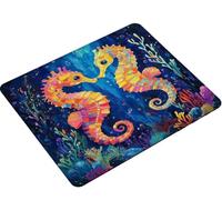 Dooqon Mouse Pad 230x180x3mm, Mouse Mat Haima seaweed Gaming Mouse pad Improved Precision and Speed,Rubber Dase for Stable Grip on Smooth Surfaces,Stitched Edges, XL Mousepad Gifts for Women S0-224