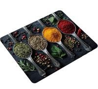 Dooqon Mouse Pad 230x180x3mm, Mouse Mat kitchen spices Gaming Mouse pad Improved Precision and Speed,Rubber Dase for Stable Grip on Smooth Surfaces,Stitched Edges, XL Mousepad Gifts for Women S0-110