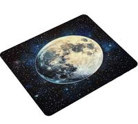 Dooqon Mouse Pad 230x180x3mm, Mouse Mat Moon universe Gaming Mouse pad Improved Precision and Speed,Rubber Dase for Stable Grip on Smooth Surfaces,Stitched Edges, XL Mousepad Gifts for Women S0-968