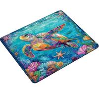 Dooqon Mouse Pad 230x180x3mm, Mouse Mat sea turtle blue Gaming Mouse pad Improved Precision and Speed,Rubber Dase for Stable Grip on Smooth Surfaces,Stitched Edges, XL Mousepad Gifts for Women S0-213
