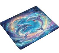 Dooqon Mouse Pad 300x250x3mm, Mouse Mat dolphin dream Gaming Mouse pad Improved Precision and Speed,Rubber Dase for Stable Grip on Smooth Surfaces,Stitched Edges, XL Mousepad Gifts for Women S0-241