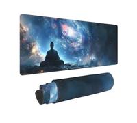 Dooqon Mouse Pad Gaming Desk Pad XXL 900x400x3mm Large Washable Mouse Mat with Stitched Edges Keyboard Starry Sky Zen Mousepads Non-slip Water-Resistant Rubber Base Desk Mat, for Office & Home Q-678