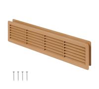 Door Air Vent Grille 460x135mm (18.1x5.3inch) Double Sided OAK Ventilation Cover ABS Plastic