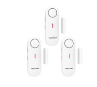 TECKNET Door Alarm Sensor, Window Alarms Sensors, 2-in-1 Alarm & Chime, 3-level Volume Control, Door Sensor for Home Security, Wireless Burglar Alarms for House, Shop, Office, Garage (3 PCS)