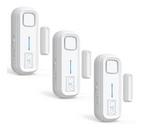 Door Alarm with Instant and Delayed Alerts 30s/1min/2min/4min, Sanjie Door Window Ajar Alarm/Chime for Kids Safety/Home Security, 0-120dB Volume, Left Open Alert for Freezer Fridge Home, 3 Sensors