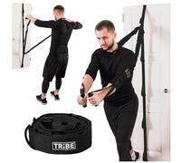 Door Anchor for Resistance Bands - Adjustable Door Anchor Strap with 5 Loops and Metal Rings - Resistance Band Door Anchor for Home Gym Door Workout Equipment Strength Training Exercise Bands (Black)