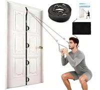 Door Anchor Strap for Resistance Bands Exercises, Multi Point Anchor Gym Attachment for Home Fitness, Portable Door Band Resistance Workout Equipment, Easy to Install, Punch-Free, Nail-Free