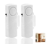 Door and Window Alarm Sensor, 2 Set Loud Chime for Home Security, Mini Wireless Magnetic Contact Sensor Burglar Alarm Systems for Kids Safety for Shed Garage Fridge Shop (120dB)