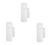 Door and Window Alarm System - Wireless Sensors for Fridge Invasion Protection, Stopper for Homes Office (White 3pcs)