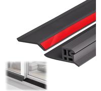 Door and Window Rain Guards, Self-Adhesive Black Rubber Weather Stripping for Windows Doors Multiple Sizes Pack of 2(3m(9.8ft))