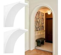 Door Arch Frame Kit, Foam Half Circle Arch Kit for Doorway White Paintable Custom Sizes 2 Pcs(T-14cm/5.5",25x25cm/9.8x9.8")
