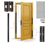 Door Armor MAX - 5-Piece Door Reinforcement Kit for Anti-Kick Security, Aged Bronze