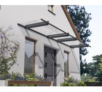 Door Awning 3ft x 14ft Palram Nancy Grey Structure & Clear Panels (4.2x0.9m)