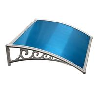 Door Awnings,Window Awning Door Canopy 39x55in, Awning for Door Transparent, Polycarbonate Cover Front Door Outdoor Patio Awning Canopy Uv Rain Snow Sunlight Protection Hollow Sheet, Black