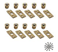 Door Ball Catch, Cabinet Door Copper Spring Roller Latch, Door Catches for Internal Doors, Closet, Drawer, Furniture - 10 Pcs (8mm)