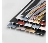 Door Bar Transition Strip 90cm*3pcs Aluminum T Molding Trim for Thresholds and Floor Dividers Carpet Edge Strip Ideal for Seamless Carpet, Laminate & Tile Edges(Rose Gold,3.3cm/1.29in)