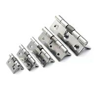 Door Bearing Hinges, Self Closing Spring Door Hinges 304 Stainless Steel Silver Multiple Sizes 2 Pcs(1.5Inch)