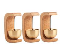 Door Bell Chime, 3Pcs Magnetic Wooden Doorbell Exquisite Door Chime with Tape Bell for Opening Entrance Decoration