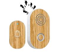 Door Bell | Smart Wooden Ringer with 38 Loud Sounds - Classroom Bell with Plug Power Supply - for Apartment, Business, Kitchen, Classroom, Room, Shop,
