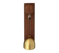 Door Bells Wind Chime, Decorative Hanging Chime, Wooden Hanging Door Alert with Copper Bells, Rustic Shopkeeper Entrance Decoration, Clear Ringing Sound Reminder for Home Shop Garden Gate Backyard