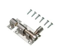 DOOR BOLT BARREL SLIDE LOCK 38MM 1 1/2 INCH CHROME WITH SCREWS