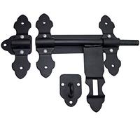 Door Bolt Gate Bolt 200/12 Bolt Black Powder Coated