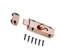 Door Bolt Latch Set with Pull Knob for Home Use, Red Bronze
